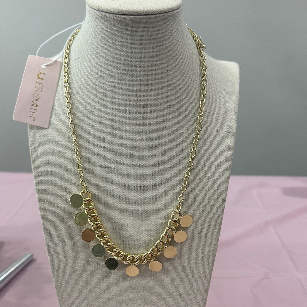 Jules Smith Gold Necklace with Disc Charms